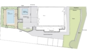Übersicht Grundstück - Moderne Doppelhaushälfte mit Pool und Photovoltaik in der Nähe von Landshut zu verkaufen